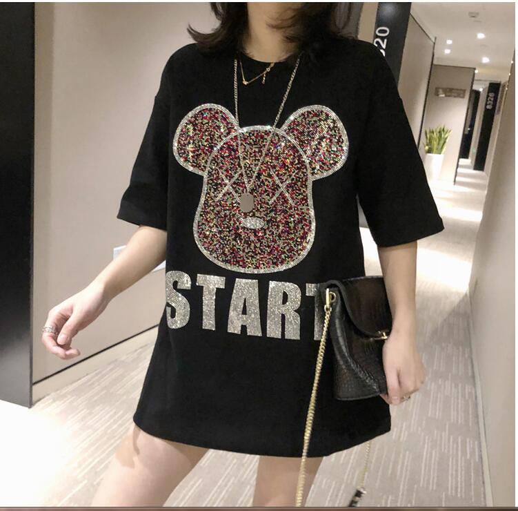 韓国風　レディース　半袖Tシャツ　新しい夏，気質，ファッションTシャツ　★M-4X