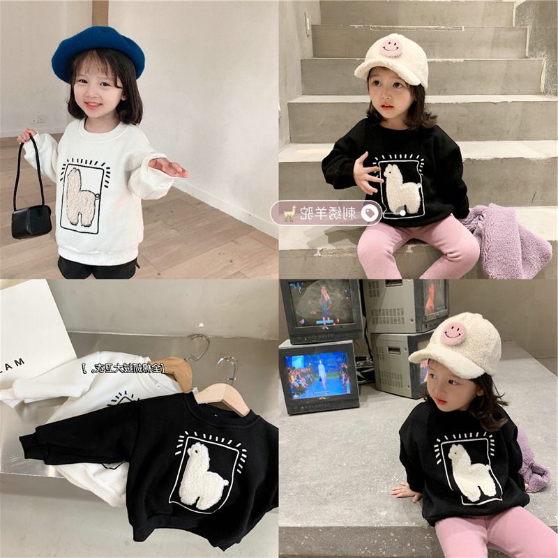 秋冬新作　子供服　女の子　キッズスウェット　長袖トップス　Tシャツ