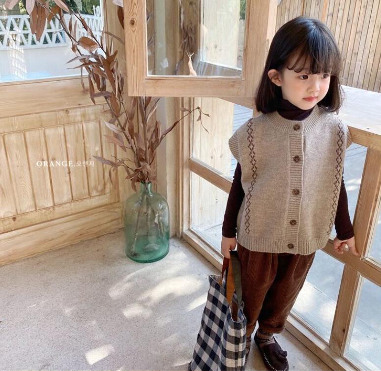 女の子 ベスト 　トップス  可愛い 子供服  秋と冬 おしゃれカウボーイベスト