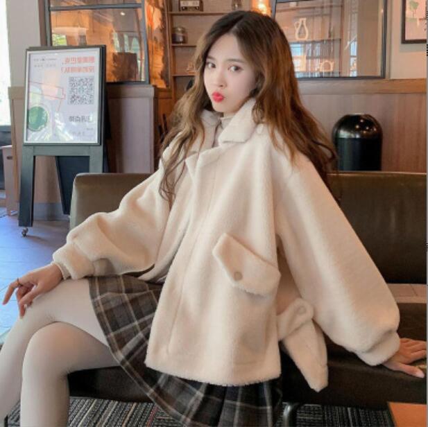 秋冬新作　韓国風　レディース　ラムズウール コート    緩い  コート　ジャケット　コート★S-2X