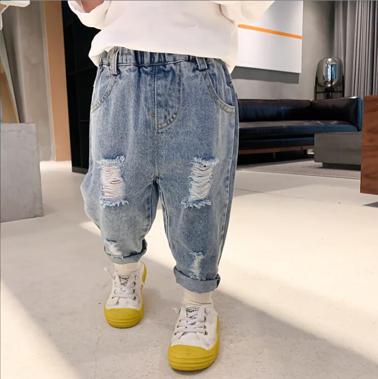春秋新作　 男の子ズボン  韓国スタイル  可愛いパンツ 子供服 ジーンズ  おしゃれ★80-130