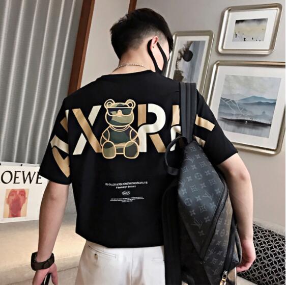Ｔシャツ　メンズ　トップス　夏　クマ柄　ファッション