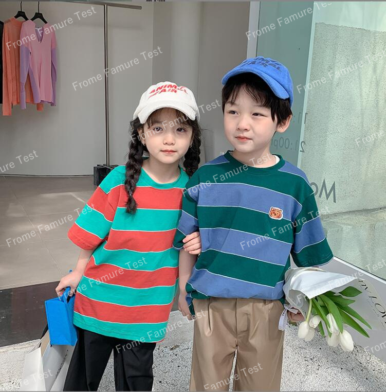 子供服夏服★男の子女の子半袖Tシャツ★ファッションTシャツ子供夏服★韓国風子供夏服★90-140