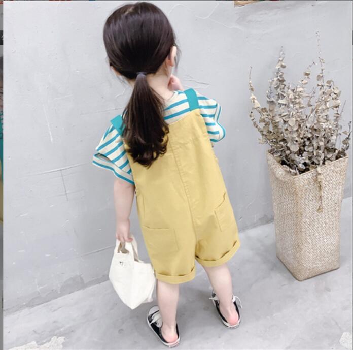 子供服夏服★女の子半袖Tシャツ+パンツ★ファッション2点セット子供夏服★韓国風子供夏服★90-130