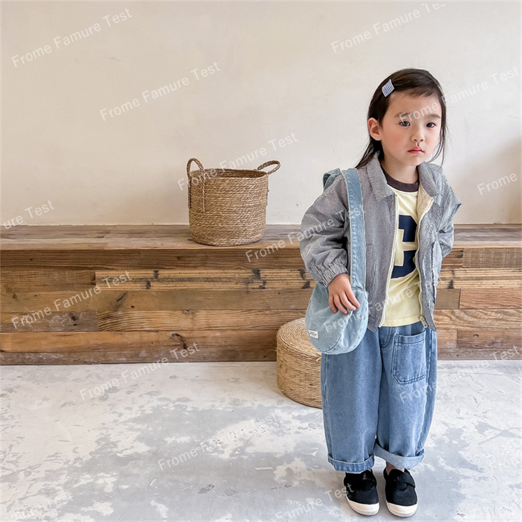 子供服、ジーンズ、カジュアルパンツ、ボトムス、韓国風、夏着、キッズ服、男女兼用