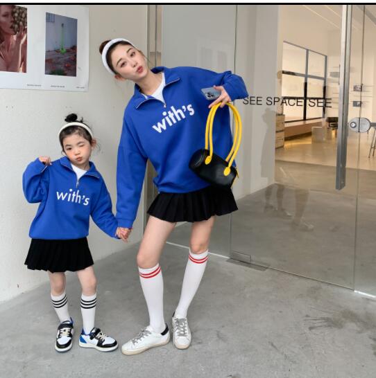 親子服　韓国風子供服 ベビー服　親子服　可愛い　長袖　デザイン感　パーカー