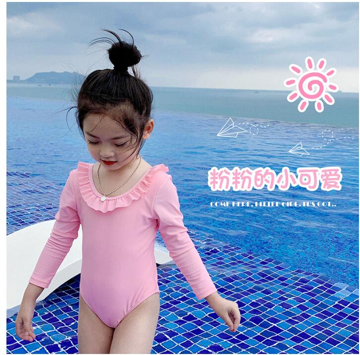 韓国風子供水着 キッズ 女の子 ベビー 子供用 オールインワン　連体水着 uvカット キッズ水着