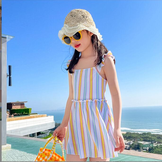 子供の水着 ワンピース 子供の水着 体型カバー オールインワン  水泳服 スイムウェア★S-L