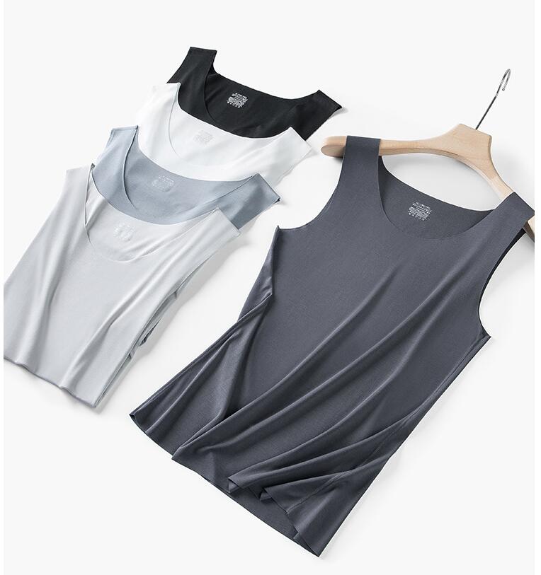 韓国風  Tシャツ　春夏ベストメンズスポーツ無地シームレスノースリーブボトミング