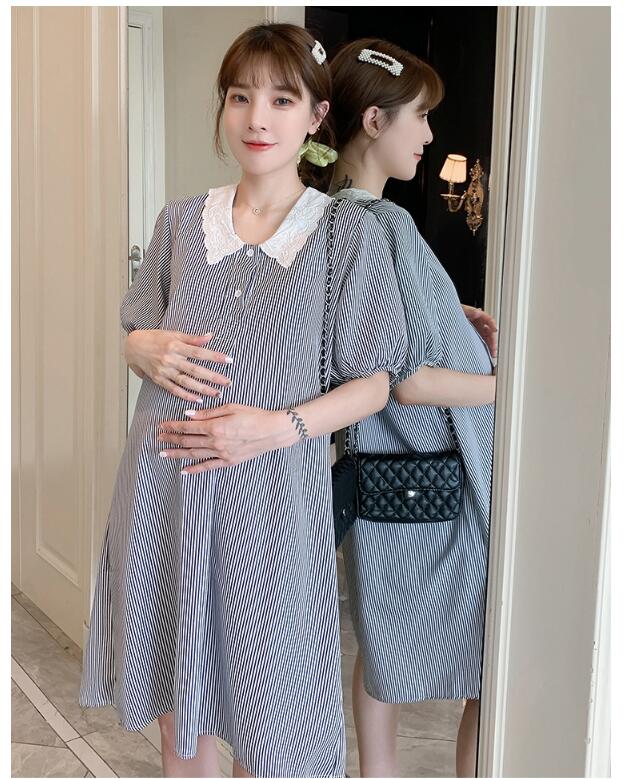 韓国風　　夏新しい　妊婦プラスサイズのルーズドレス，　ファッションドレス★M-2X
